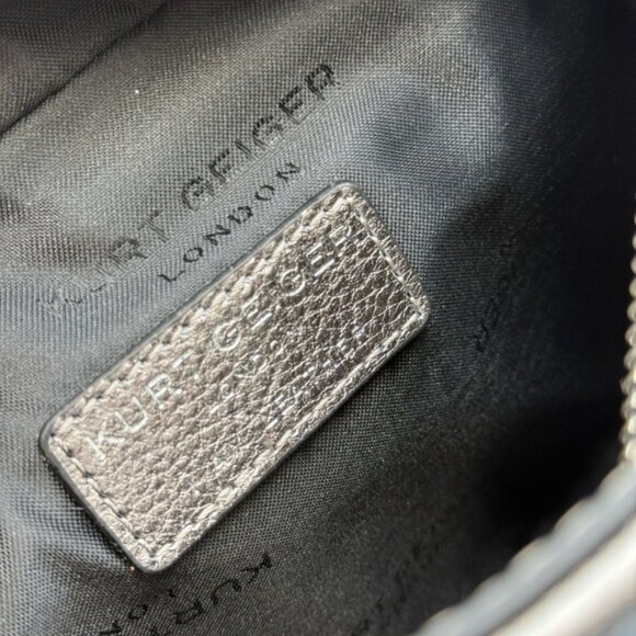 🆕 KURT GEIGER LONDON 🧿 NWOT Leather Crossbody Camera Bag, Gunmetal Silver - Picture 11 of 16